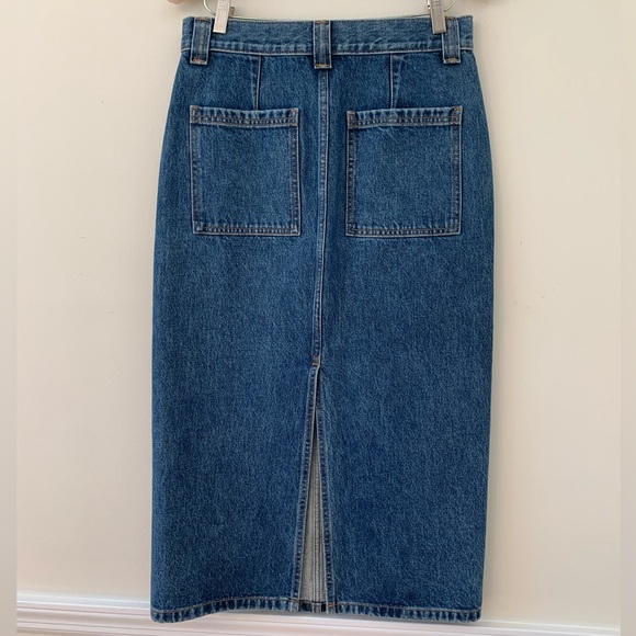 KHAITE Blue Denim Pencil Skirt - Picture 6 of 9